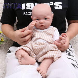 IVITA 17'' Full Silicone Reborn Baby BOY Look Real Silicone Doll Cute Infant