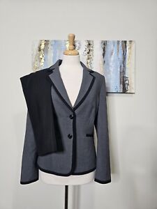 TAHARI ARTHUR S LEVINE  Women 2PC Elegant Gray Black Pant Suit Size 10