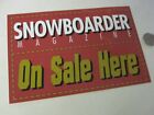 Snowboarder Magazine 1990s Authorized Dealer Sticker Flawless New Old Stock