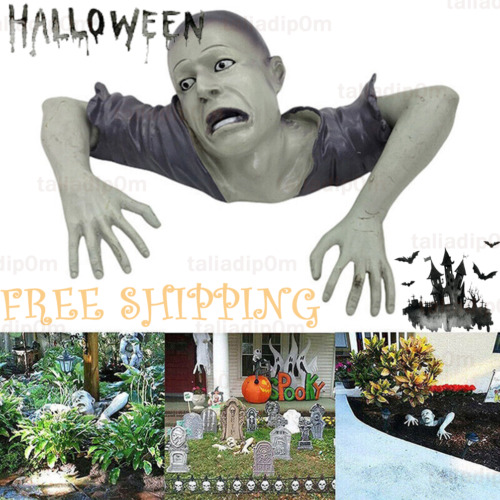 Halloween Crawling Zombie Horror Props Outdoor Statue Graveyard Garden Decor