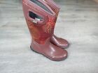 BOGS Womens Size 8 North Hampton Red Kaleidoscope Waterproof Boots Rain Boots