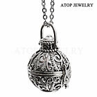Vintage Hollow Flower Urn Necklace For Ashes Cremation Pendant Memorial Jewelry