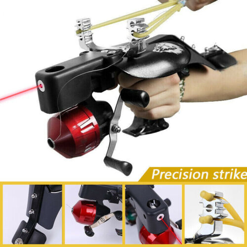 Pro Fishing Hunting Slingshot Catapult Shooting Bow fishing Kit Laser Archery US