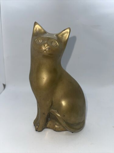 Vintage Brass 7 Inch Cat