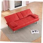 KHV04P Convertible Adjustable Couch Sleeper Modern Faux Leather Recliner