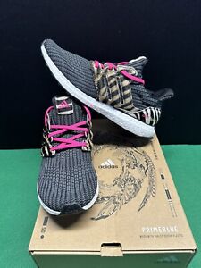 Adidas Ultraboost DNA Zebra Men's Running Shoes Size 8.5 Black/Shock Pink FZ2730
