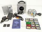 D81 Nintendo GameCube Console Silver GC Gameboy Player Disk GBA Game USED SET