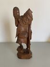 Vintage Wood Carved Wooden Gnome 16” Tall