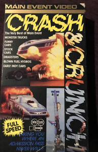 Crash & Crunch Monster Trucks Stock Cars Drag Racing Funny Cars VHS Monster Jam