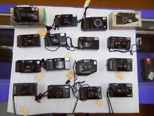 Lot Of 35 Vintage Rare Point Shoot Film Cameras Turn On And Flash. Film Untested