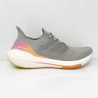 Adidas Womens Ultraboost 21 Gray Running Shoes Sneakers Size 7.5
