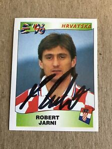 Robert Jarni,  Croatia 🇭🇷 Panini UEFA Euro 1996 hand signed