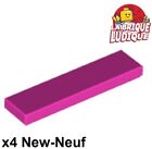 LEGO 4x Tile Plate Smooth 1x4 With Groove Pink Dark / Dark Pink 2431 New