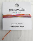 NWT ! PuraVida Live Free Charity Bracelets LGBTQ + Youth : Lesbian   - Free Ship