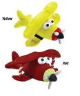Zanies Stunt Plane Stanley Dog Toys 7” Plush Squeaky – Two Colors