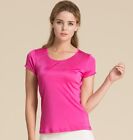 Women's 50% Silk Short Sleeve T-Shirts top undershirt plus size XL 2XL 3XL HY102