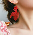 Koi Goldfish, Lightweight Red Metal Fish Earrings, New