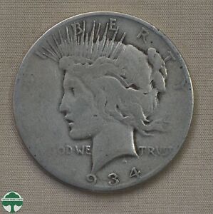 1934-S PEACE DOLLAR - VERY GOOD DETAILS