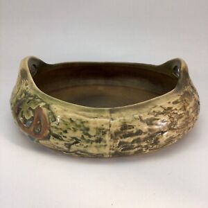 Roseville Imperial Console Bowl Handled Art Pottery Vintage