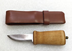 Helle Knife Norway, Wood Handle, Leather Sheath, 2 3/4