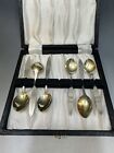 Antique Russian Sterling Silver Spoon Set Of 6