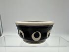 Studio Art Pottery Bowl Black And White Stoneware Ceramic Handmade