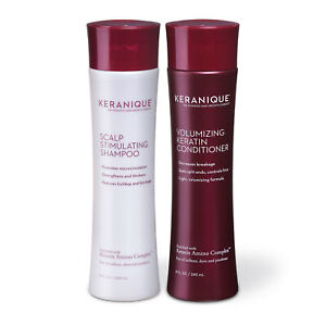 Keranique Keratin Hair Growth Shampoo and Conditioner Set, Volumizing, 8 OZ