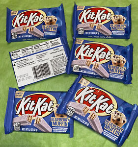 Six Blueberry Muffin Kit-Kat Kit Kat Limited Edition 1.5 OZ Exotic Candy Bars