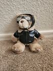 Teddy Bear Aviator Pilot Bomber Ace Faux Leather Jacket Hat Goggles Plush Toy