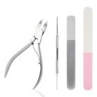 Toenail Clippers for Thick Ingrown Toe Nails Precision Nail Scissor Filer 4 Pack