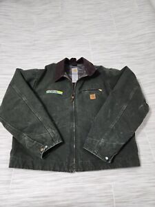 Carhartt J97 MOS Green Blanket Lined Sandstone Detroit Work Jacket Mens XL  C988