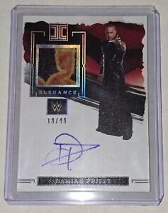 2023 Damian Priest Panini Impeccable Patch Auto /49 WWE WWF Silver Prizm RAW SSP