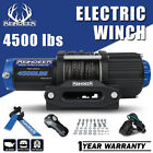 Electric Winch 12V 4500lbs Synthetic Rope 4WD Off Road Towing Truck ATV UTV 4WD