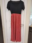 Women's Short Sleeve Minnie Mouse Dress Size 2x polka Dots