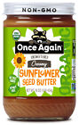 Once Again Organic Sunflower Butter, No Salt, Unsweetened, 16oz Jar