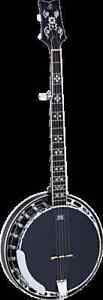 Ortega Guitars OBJ450-SBK Raven Series Banjo 5-string Resonator Body w/ Free ...