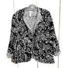 Maggie Barnes By Catherines Quilted Reversible Open Front Jacket Size 4X 30-32W
