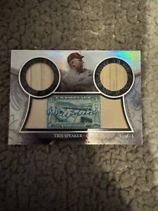 Topps Sterling 2024 Tris Speaker 1/1 STAMP Cut Auto Dual Relic Cleveland LCSR-TS