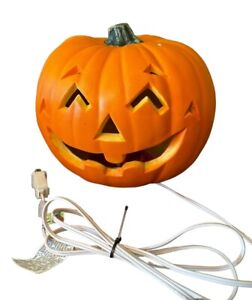 Gemmy Halloween Light Up Foam Mold Pumpkin Jack O Lantern Happy Grin
