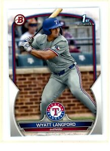 2023 Bowman Draft Paper Base BD-106 Wyatt Langford - Texas Rangers