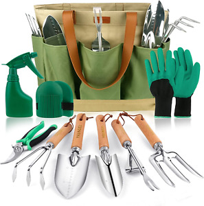 Garden Tools Set, Gardening Tools Heavy Duty Stainless Steel Gardening Supplies