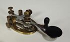 JH Bunnell Antique Brass Straight Telegraph Key In Excellent Vintage Condition