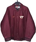 Vintage Nike Virginia Tech Wool Bomber Jacket Men’s Size L Made In Canada