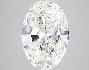 Lab-Created Diamond 4.00 Ct Oval H VS1 Quality Excellent Cut IGI Certified