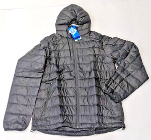 Lesmart Men Down Jacket Puffer Winter Jacket Hooded Lightweight (Black, Medium)