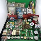 New ListingJunk Drawer Lot Including Coins Watched Stamps Lighters Jewelry Pins