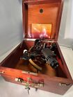 C. Plath Micrometer Sextant Hamburg, Germany 1959 Box with key and Certificates
