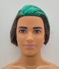 Barbie Extra Fly Travel NUDE Articulated Ken Fashion Doll Brunette Green Hair