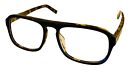 John Varvatos Mens Eyeglass Rectangle Black Tortoise Plastic V362 55mm