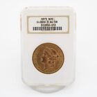 1873 $20 Closed 3 Double Eagle NGC Graded AU58 United States Gold Coin #C388-2
